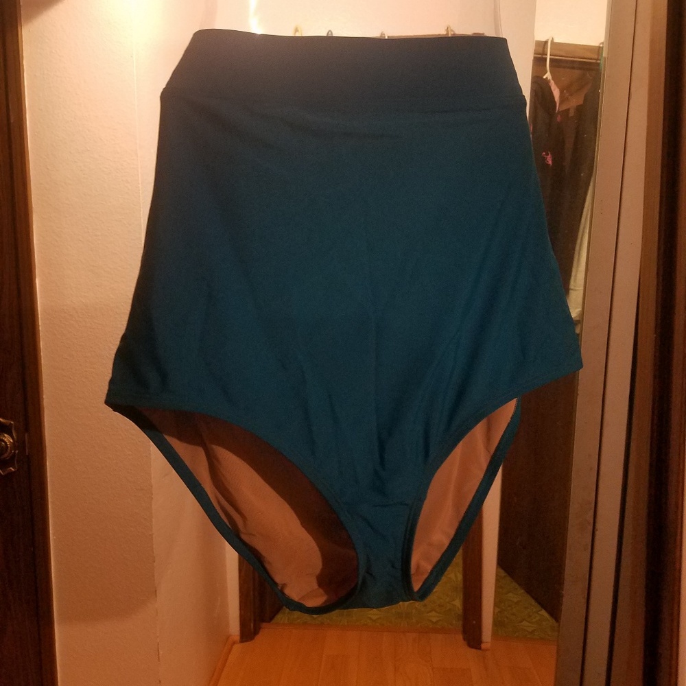 High waisted plus bikini bottoms